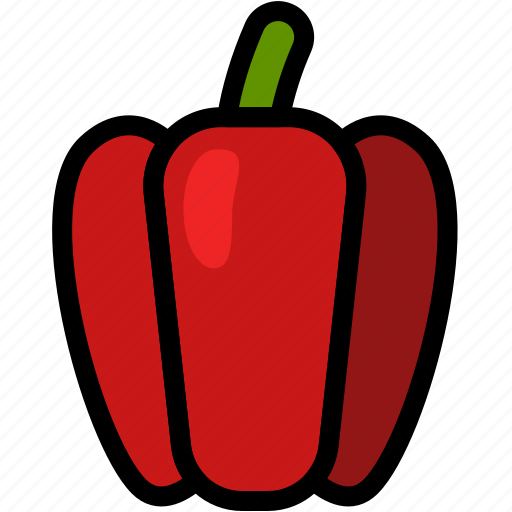 Food, healthy, organic, red pepper, vegan, vegetable, vegetarian icon - Download on Iconfinder