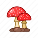 amanita, mushroom, vegetable
