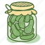 gherkin, gherkinpickles, jar, pickles, pot, vegetable 