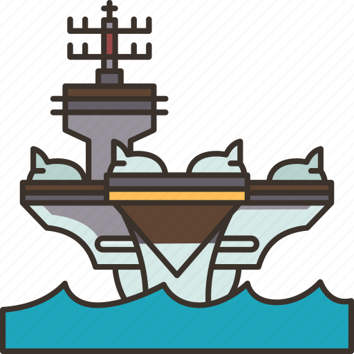 Aircraft, carrier, navy, ship, military icon - Download on Iconfinder