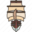 caravel, ship, vessel, nautical, pirate