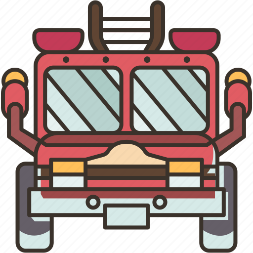 Truck, hook, ladder, firefighter, rescue icon - Download on Iconfinder