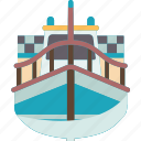 barge, ship, vessel, riverboat, industrial