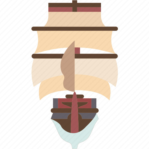 Caravel, ship, vessel, nautical, pirate icon - Download on Iconfinder