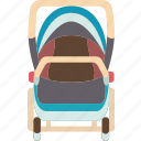 carriage, cart, baby, stroller, transport
