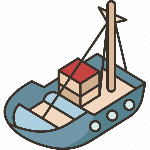 Fishing, boat, ship, vessel, sea icon - Download on Iconfinder