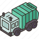 truck, garbage, dumpster, waste, disposal