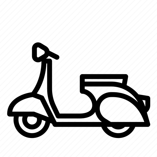 Motor, motorcycle, transport, transportation, travel, vehicle, vespa icon - Download on Iconfinder
