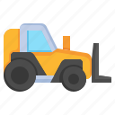 bulldozer, excavator, construction, tools, transportation, industry