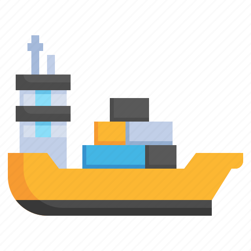 Cargo, barge, ship, distribution, shipping, delivery icon - Download on Iconfinder