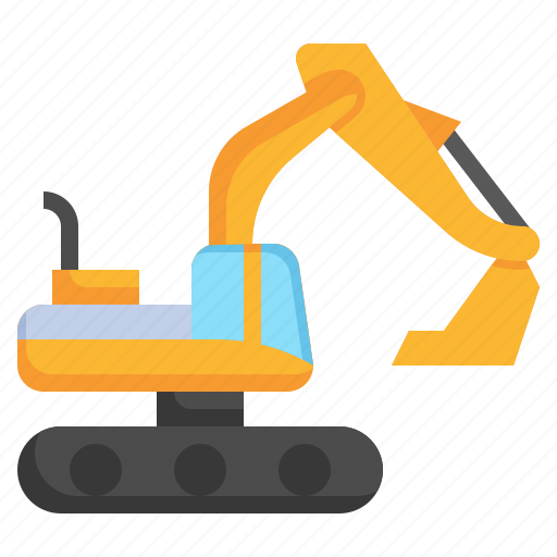 Digger, tractor, machinery, construction, tools, excavate icon - Download on Iconfinder