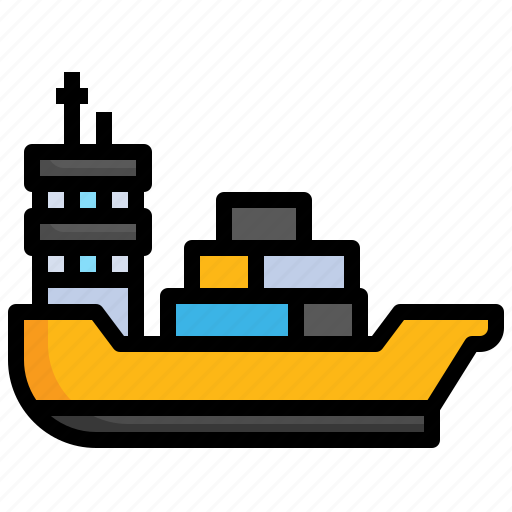 Cargo, barge, ship, distribution, shipping, delivery icon - Download on Iconfinder