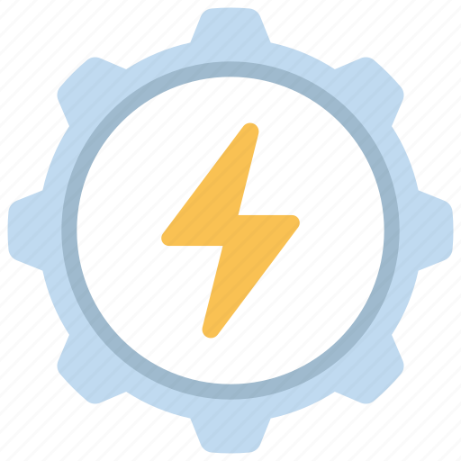 Electric, management, energy, cog, gear icon - Download on Iconfinder