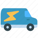 electrician, van, energy, electric, vehicle