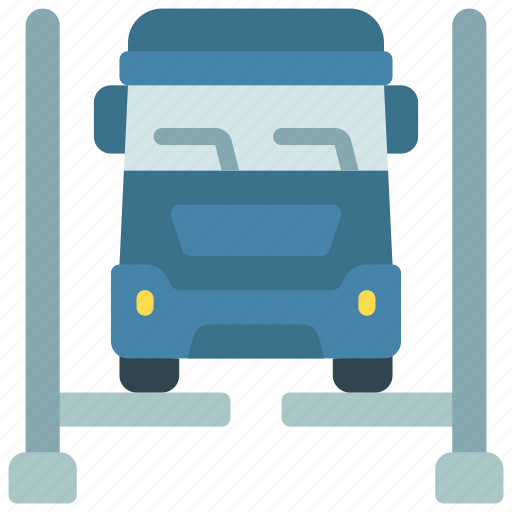 Lorry, raised, parts, transport, mechanic icon - Download on Iconfinder