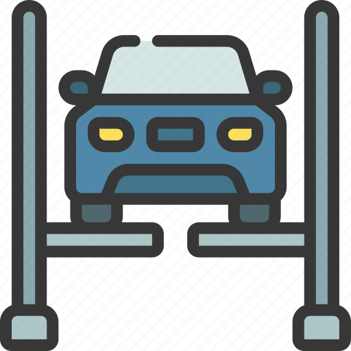 Car, raised, parts, transport, mechanic icon - Download on Iconfinder