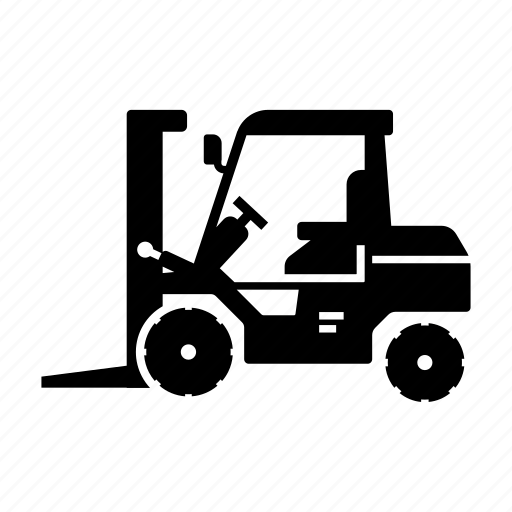 Vehicle, side, view, forklift, shipping, warehouse, delivery icon - Download on Iconfinder