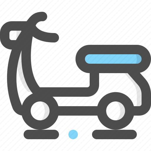 Bike, delivery, motorbike, motorcycle, scooter, transport, vehicle icon - Download on Iconfinder