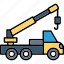 crane, truck, construction, industry, machinery, mobile, tool 