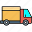 delivery, truck, package, shipping, transport, parcel, fast, logistics, transportation 