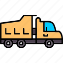 truck, delivery, logistics, semi, trailer
