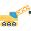 crane, construction, hook, tractor, vehicle 