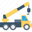 crane, truck, construction, industry, machinery, mobile, tool