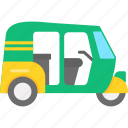 rickshaw, buggy, car, hotel, transporter, vehicle
