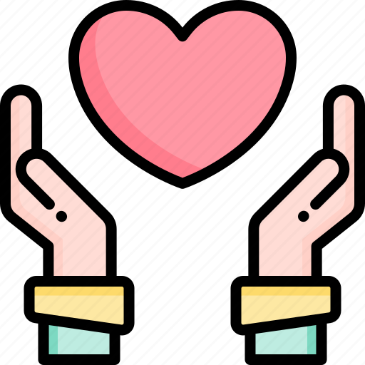 Give, love, hand, heart, care icon - Download on Iconfinder
