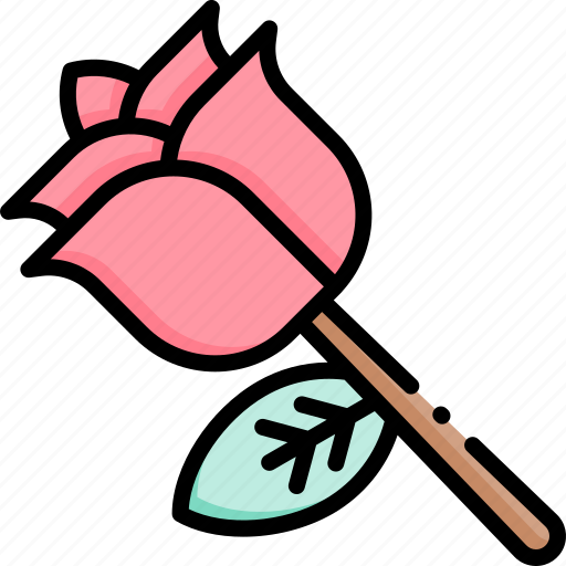 Rose, flower, beauty, floral, leaf icon - Download on Iconfinder