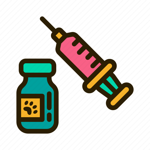 Vaccination, animal, virus, syringe, vet icon - Download on Iconfinder