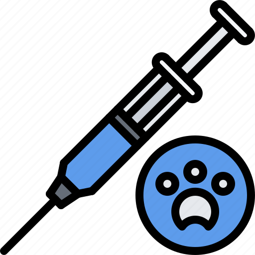 Vaccine, syringe, paw, medical, veterinarian, veterinary, medicine icon - Download on Iconfinder