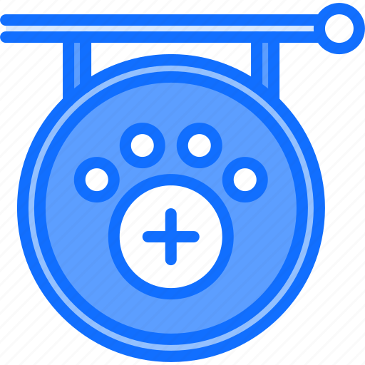 Signboard, clinic, paw, medical, veterinarian, veterinary, medicine icon - Download on Iconfinder