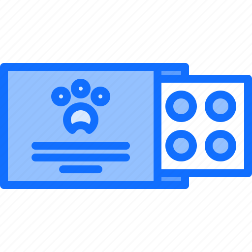 Pills, box, paw, medical, veterinarian, veterinary, medicine icon - Download on Iconfinder