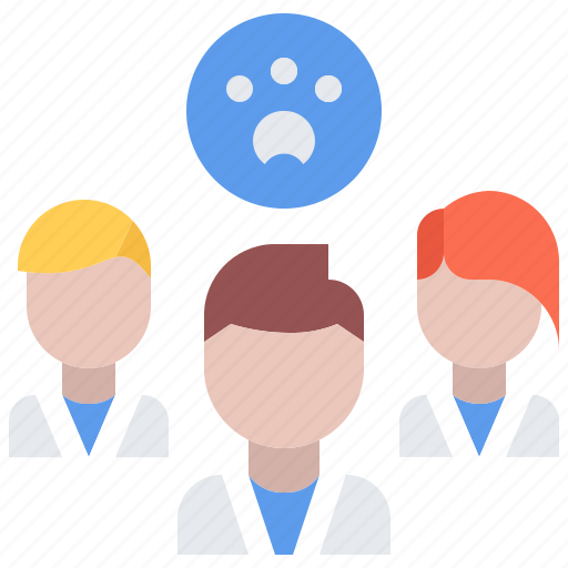 Doctor, team, people, group, paw, medical, veterinarian icon - Download on Iconfinder