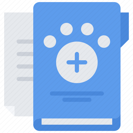 Folder, document, history, paw, medical, veterinarian, veterinary icon - Download on Iconfinder