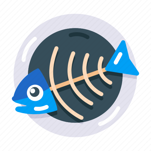 Fish bone, fish skeleton, fish spine, animal bone, animal skeleton icon - Download on Iconfinder