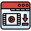 cinema, document, download, file, video 