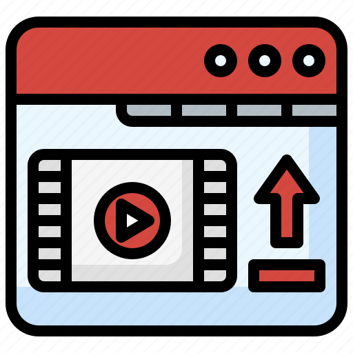 Cinema, document, file, load, up, video icon - Download on Iconfinder
