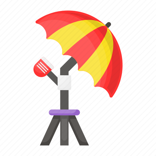 Reflector, umbrella, reflective, photography, stand icon - Download on Iconfinder