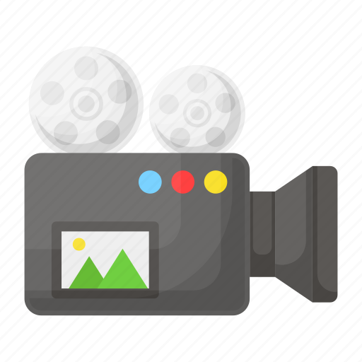 Recording camera, video camera, photographic film, reel camera, multimedia icon - Download on Iconfinder