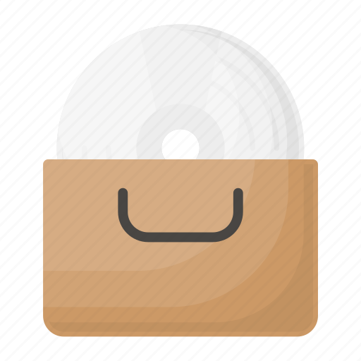 Phonograph record, vinyl, disc, music, bag, gramophone disc icon - Download on Iconfinder