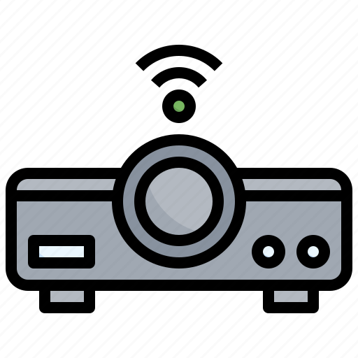 Projector, wifi, connection, electronics, technology icon - Download on Iconfinder
