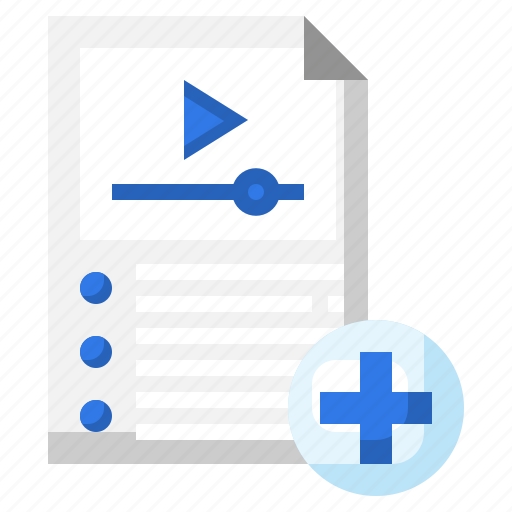 Add, file, video, document, formats icon - Download on Iconfinder