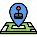 joystick, pin, location, map, game, video