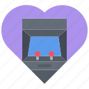 arcade, machine, love, heart, game, video