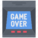 game, over, arcade, machine, video