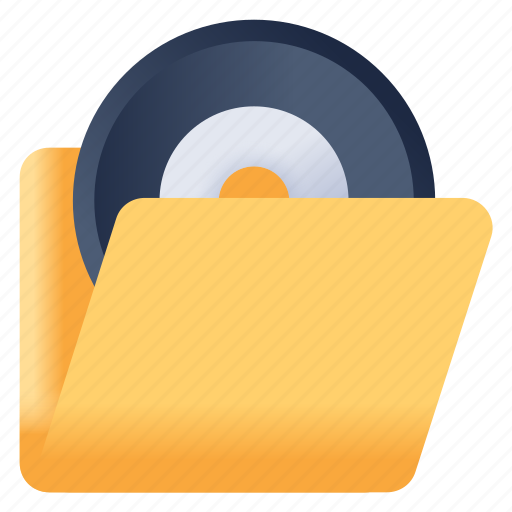 Audio folder, media folder, cd folder, dvd folder, cd album icon - Download on Iconfinder