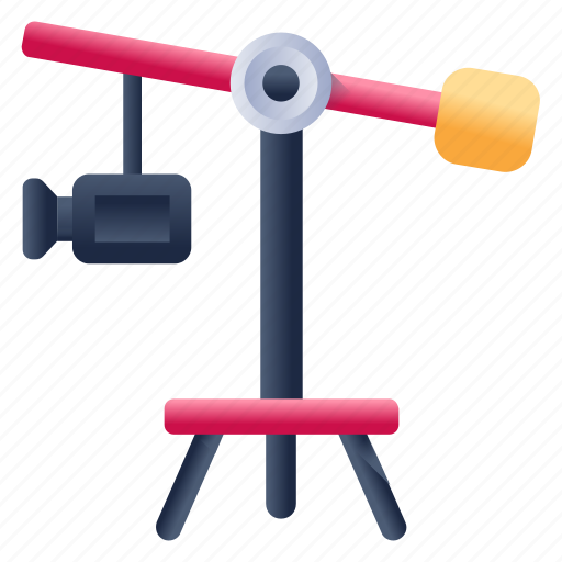 Crane shot, camera crane, jib camera, dolly rails, filmmaking crane icon - Download on Iconfinder
