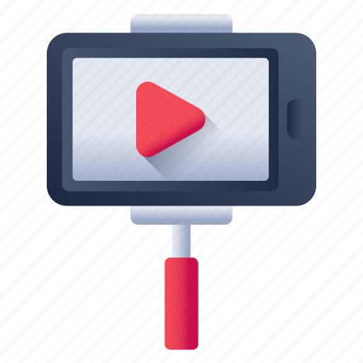 Mobile video, selfie stick, mobile movie, phone video, online video icon - Download on Iconfinder
